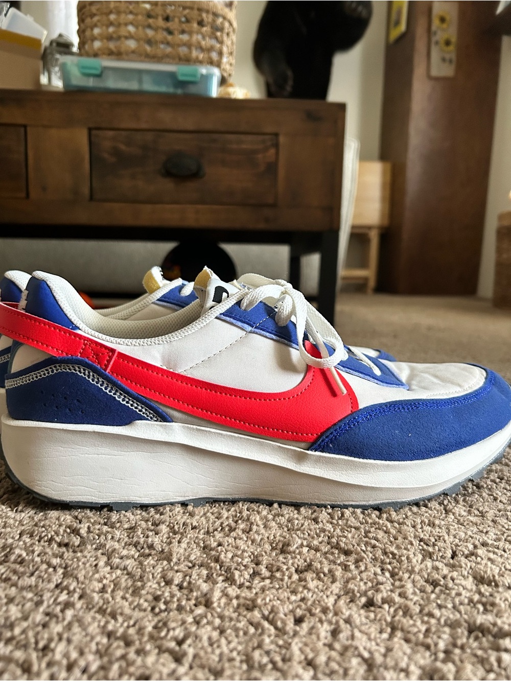 Nike Waffle Debut Swoosh 'Old Royal Habanero Red' DV0527-001 Men's 12